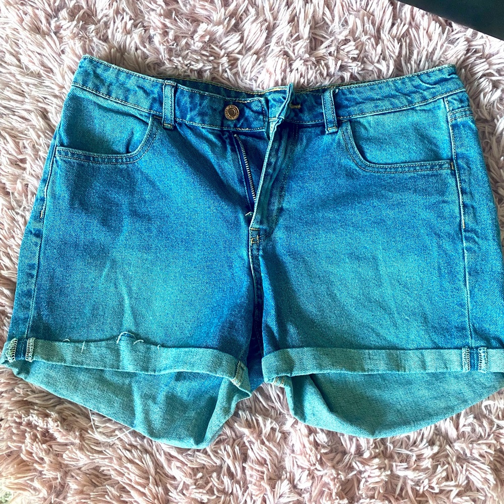 Denim Shorts, Lightwash, Size 10, Boyfriend style